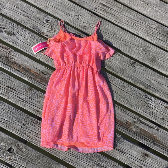 Spring Tiger zebra Barbiecore Lilly Pulitzer Dress animal print pink orange - Picture 5 of 8